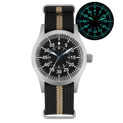 Militado ML05 38mm Vintage Watch VH31 Quartz Movement Field Watches Domed Sapphire Crystal With High Clear AR Coating Wristwatch