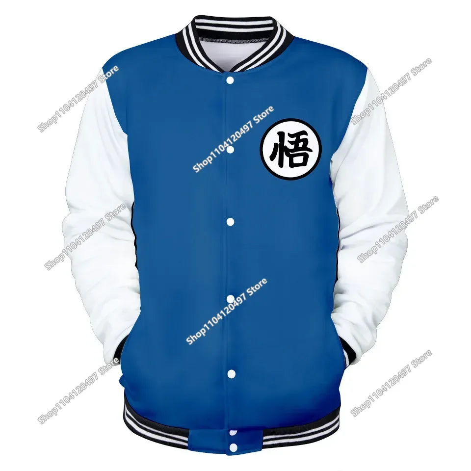 Dragon Ball Streetwear Baseball Uniform for Man Women Son Goku Adults Costumes Jackets Spring Fall Coat Cardigan Sweatshirt Gift