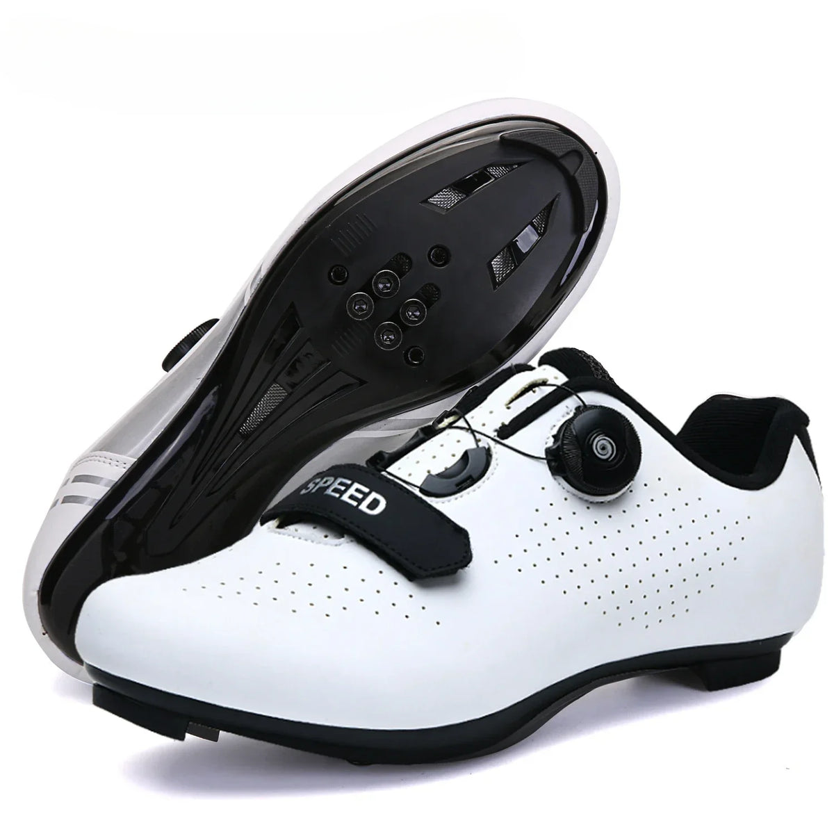 Professional New Sneakers Men Ultralight Double Buckles Cycling Shoes MTB Luminous Road Bike Shoes