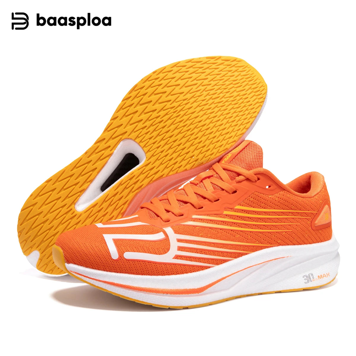 Zapatillas profesionales de running Baasploa para hombre, ligeras y transpirables, zapatillas deportivas de jogging para mujer con placa de carbono y suela antideslizante