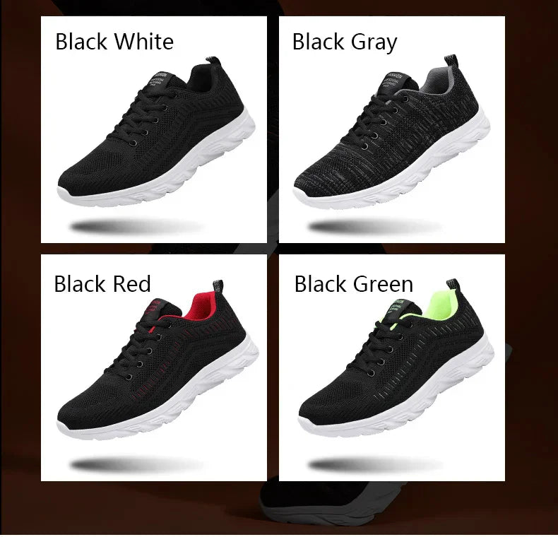 Sports Men Running Jogging Shoes Casual Sneakers Outdoor Lace Up Breathable Mesh Light Tennis Outdoor Walking Size 39-46