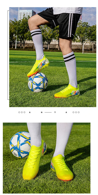 New Men Soccer Shoes Grass Ultralight Sport Comfortable Adult Non-Slip Football Boots Outdoor Cleats Sport Futsal Training Match