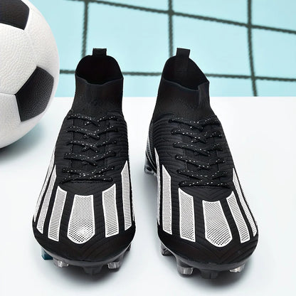 Men New TF Football Boots Sneakers Society Turf Grass Ultralight Male Soccer Shoes Comfortable Ankle Football Shoes Futsal Fast