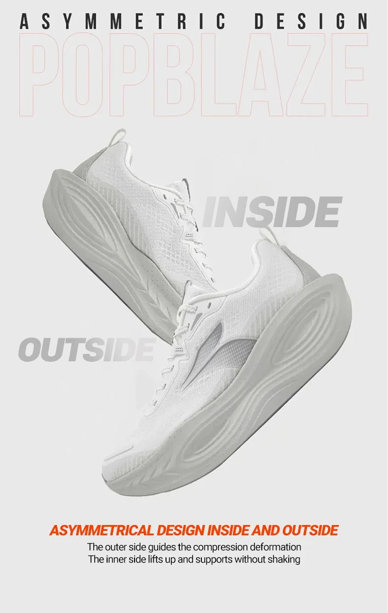 361 Degrees PopBlaze 5 Men Running Shoes New Cushioning Thick-soled Breathable Non-slip Outdoor Jogging Male Sneakers 672532212