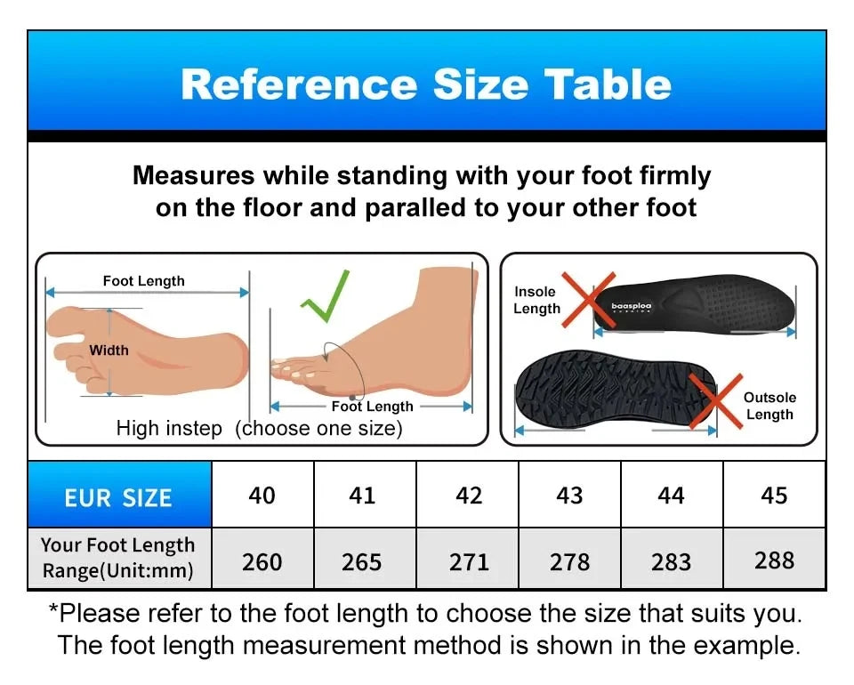 Baasploa Men Hiking Sneakers Brand High Quality Trekking Climbing Shoes Male Rotating Button Luxury Designer Outdoor Sneakers
