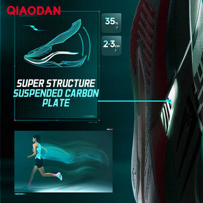QIAODAN Feiying PB6.0 Men's Marathon Racing Running Shoes Full Palm Carbon Plate Sneakers Lightweight Sports Shoes QDB023261299