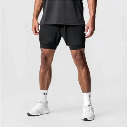 Dragon Ball Men's Double Shorts Vegeta Japanese Anime Summer Fake Two-piece Sports Shorts 2-in-1 Harajuku Y2K Fitness Pants