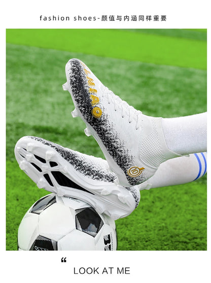 Men Soccer Shoes Kids Football Boots Women Professional Soccer Cleats Antiskid Chaussure Football TF/FG Outdoor Football Shoes