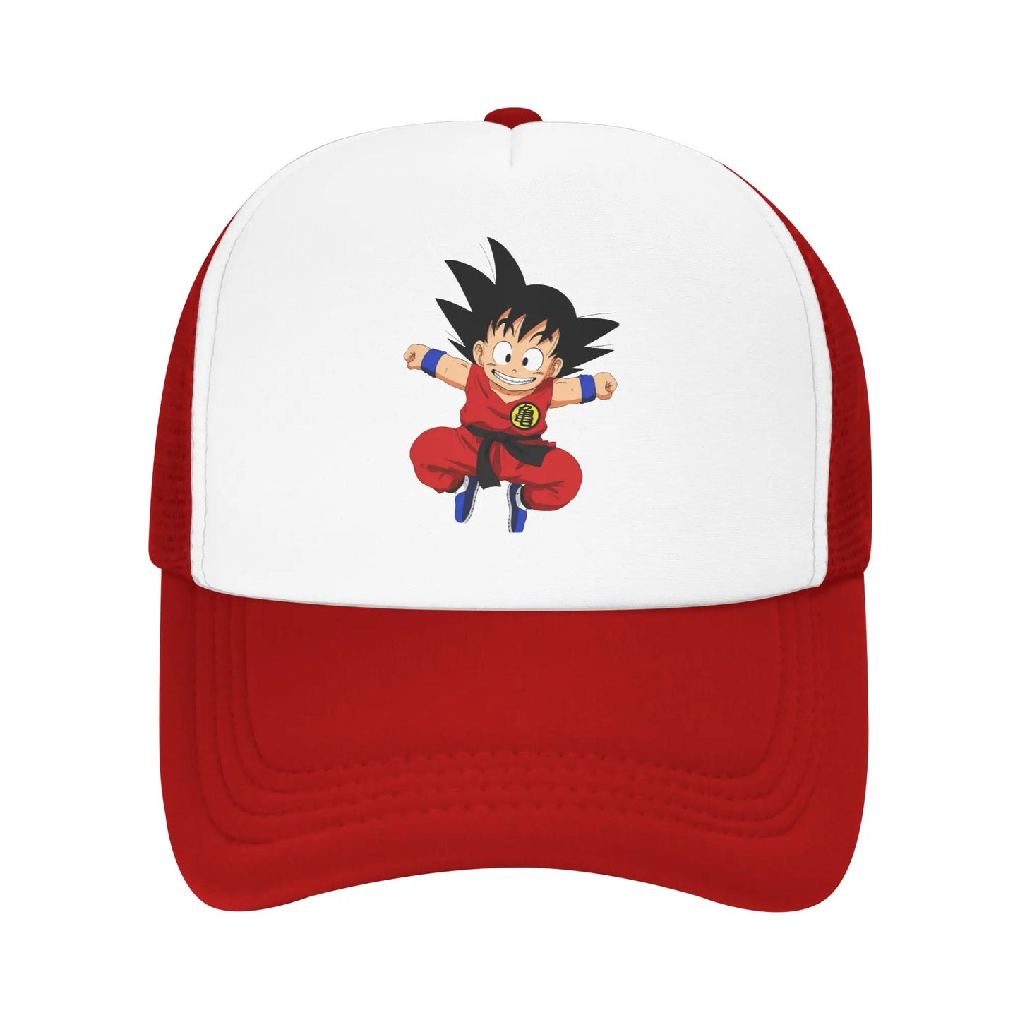 Adult Kid Goku Japanese Anime Trucker Cap Mesh Baseball Caps Dragon Ball Dad Hat Trucker Worker Cap Breathable Dad Hat Washable