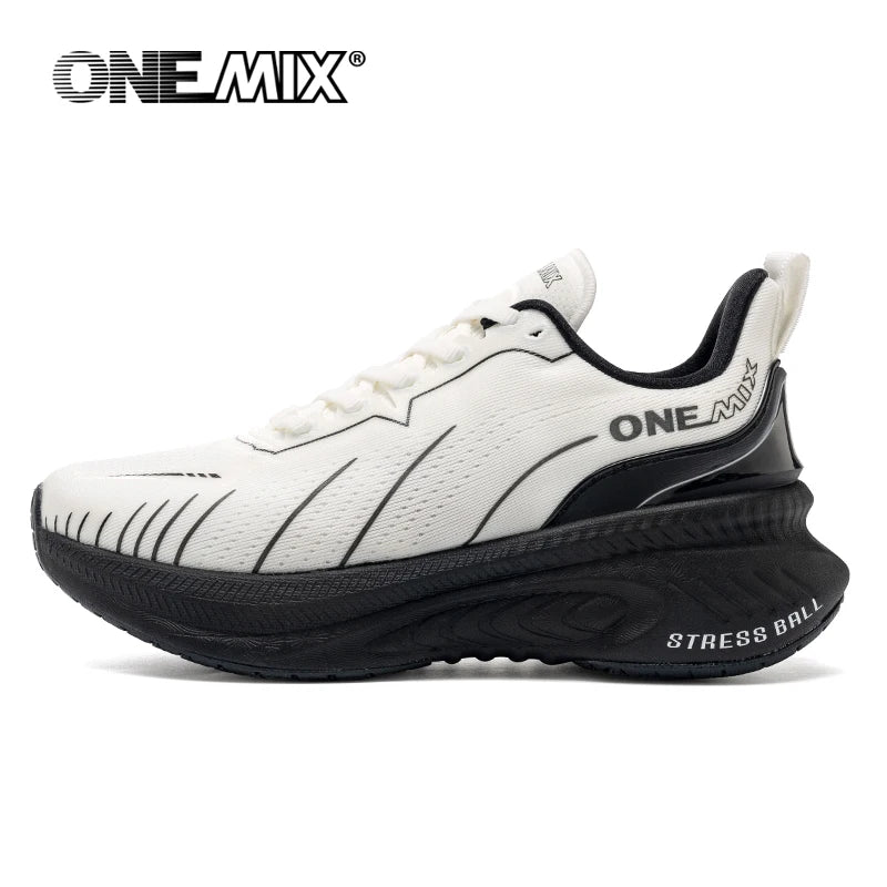 ONEMIX Νέα αθλητικά παπούτσια με αντικραδασμική προστασία για άνδρες, κατάλληλα για δρομείς βαρέων αποστάσεων, με κορδόνια, αθλητικά γυναικεία, αντιολισθητικά, για εξωτερική χρήση, ανδρικά αθλητικά παπούτσια
