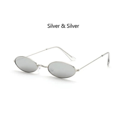 Women Female Oval Sunglasses Eyewear Driver Goggles Gold Small Retro Vintage Sexy Round Sunglasses Frame Cycling Accessories