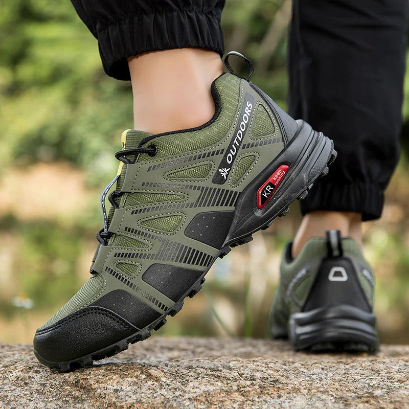 Men's Hiking Shoes Waterproof Non-slip All-terrain Outdoor Sports Shoes Hiking Camping Tactical Training Shoes Bicycle Shoes