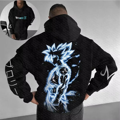 Dragon Ball Goku Graphic Hoodie Men Women Spring Autumn Streetwear Oversized Casual Hooded Sweatshirt Pullover Tops Anime Print