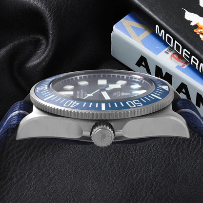 Relógio Mecânico Tactical Frog FXD V4, Movimento Automático NH35, Titânio, para Homem, 200m à Prova de Água, Safira, Luminoso, 42mm