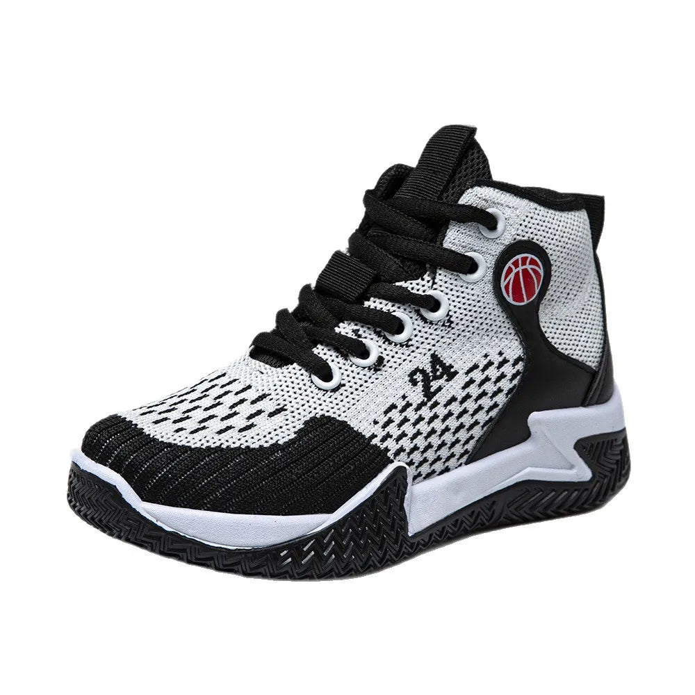 Large Size High Top Sports Shoes Men's Casual Breathable Comfortable Thick Bottom Basketball Shoes Running Shoes