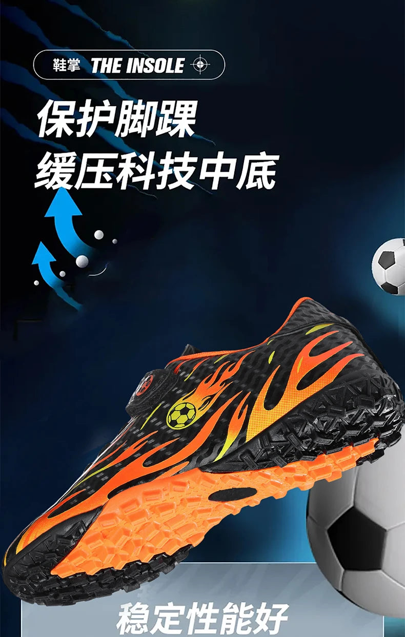 Children's Soccer Shoes Lightweight Football Sneakers Kids Sports Shoes Outdoor Non-Slip Futsal Shoes Boys Girls Training Shoes