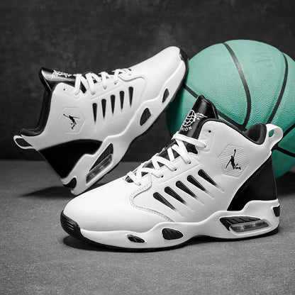 Men's High-Top Basketball Shoes Feature a Breathable Mesh Design for Maximum Comfort Outdoor Shock-Absorbing Running Shoes, High-Rebound Cushioning Technology, Make Running Smoother and More Comfortable, Enhance Support, Styl