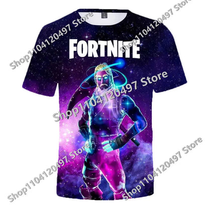 Japanese Anime Fortnite Summer T-shirt for Men Women Battle Royale Short-Sleeved Casual Comfortable Loose Harajuku Streetwear