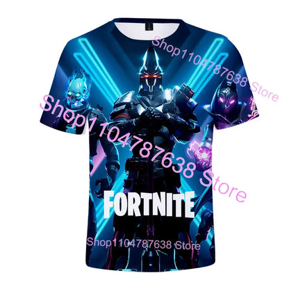 Summer T-shirt Raven Ultima Knight F-Fortnite T Shirt 3D Print Banana Peely Men's Tee Battle Royale Game Tops Birthday Gifts