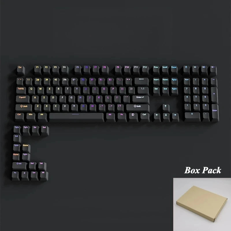 Conjunto de 133+ teclas OEM em gradiente para teclado mecânico gaming com switches Cherry MX, PBT retroiluminado RGB, layout ISO