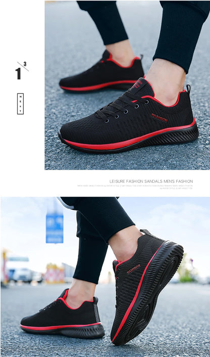 Mens Walking Shoes - Slip On Tennis Running Shoes Memory Foam Lightweight Work Sneakers for Indoor Outdoor Gym