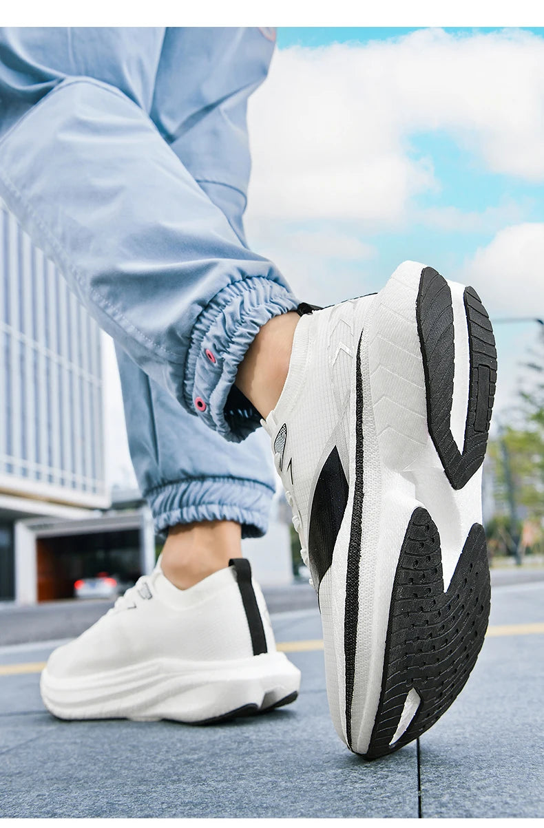 Men's Air Cushion Running Shoes Men Sneakers Carbon Board Marathon Jogging Shoes Outdoor Sport Shoes Teenis Male Casual Shoes