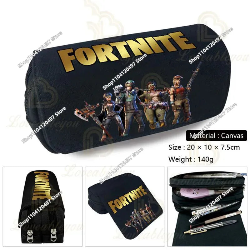 Estojo Escolar de Grande Capacidade Victory Royale para Rapazes e Raparigas, Fortnite Peely Llama Hero, Caixa para Canetas para Crianças e Adolescentes