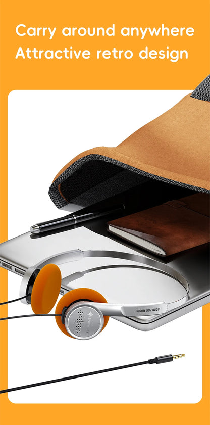FiiO Wind 3.5mm Wired On-Ear Headphones with Microphone, HiFi Sound 40mm Dynamic Driver Gaming & Recording Headphones