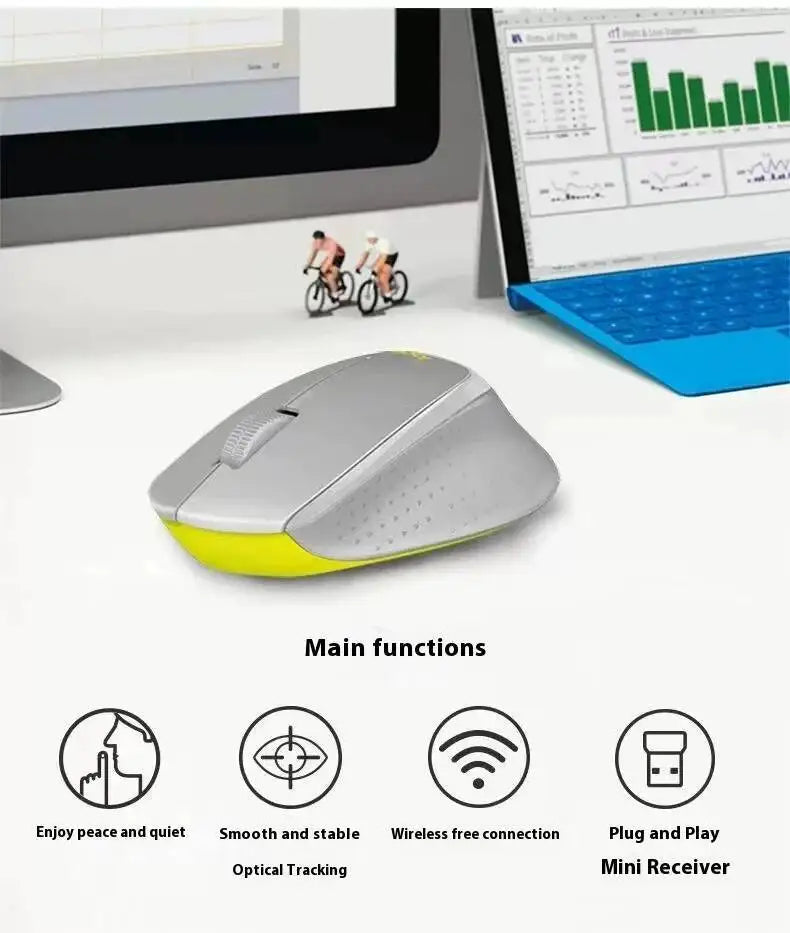 Rato de escritório profissional Logitech M330, compacto, silencioso, fácil de transportar, confortável ao toque e especialmente concebido1