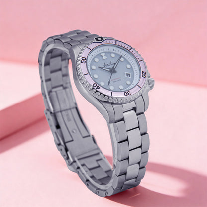Horolo Women' Watches Japan Solar Movement 30mm Luminous Water Resistant Sapphire stainless steel Luxury Watch Gift For Wife