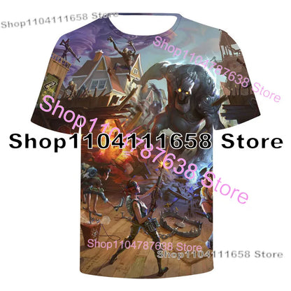 Summer T-shirt Raven Ultima Knight F-Fortnite T Shirt 3D Print Banana Peely Men's Tee Battle Royale Game Tops Birthday Gifts