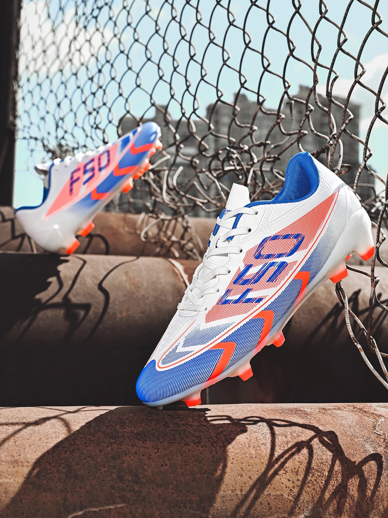 AG/FG Football Boots Kids Youth Teenagers PU+Fabric Upper TPU Sole Non-Slip Firm Ground Training
