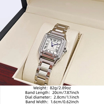 New Style Light Luxury Small Square Women's Watch, High-End Women's Watch with a Stylish Design, Luxurious, Fashionable, Casual, Simple, Compact, Trendy Watch for Female Students, European and American Style Quartz Wristwatch