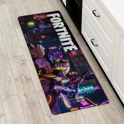 Fortnites Gaming-Eingangstür-Fußmatte, rutschfester Küchenteppich, Teppich für Wohnzimmer, Balkon und Badezimmer, Fußmatte, Bodenmatten, Teppich
