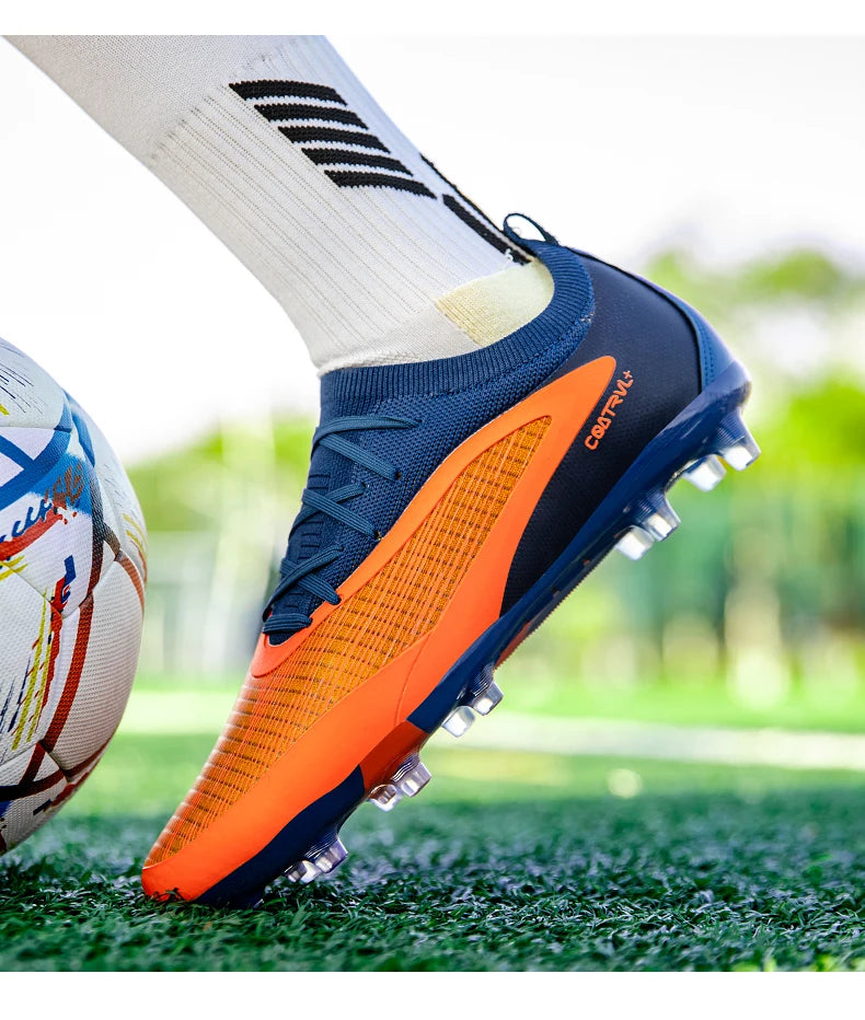 New Men Football Boots Sport Adult Long Spikes Soccer Shoes Training Outdoor Cleats Breathable Non Slip Boys Match Comfortable