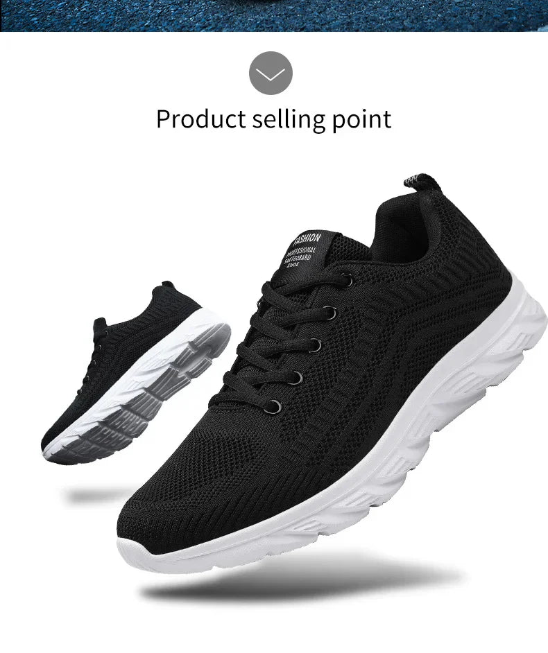 Sports Men Running Jogging Shoes Casual Sneakers Outdoor Lace Up Breathable Mesh Light Tennis Outdoor Walking Size 39-46