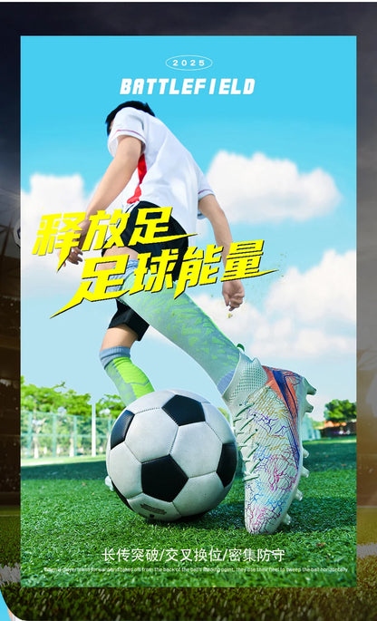 Men Professional Football Shoes Society Cleats Soccer Shoes Original Indoor Football Field Boots Grass Training TF/FG Sneaker