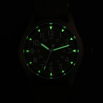 Militado ML05 Military Watch VH31 Sweep Quartz Movement Top Hat Domed Sapphire Crystal Vintage Watch 100m Waterproof Mens Watch