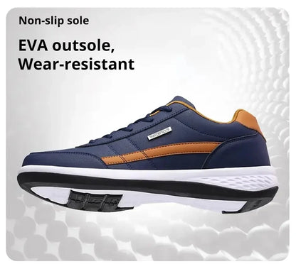 Leather Sneakers for Men, Casual Shoes, Soft Bottom, Outdoor Walking Shoe, Sports, Four Seasons