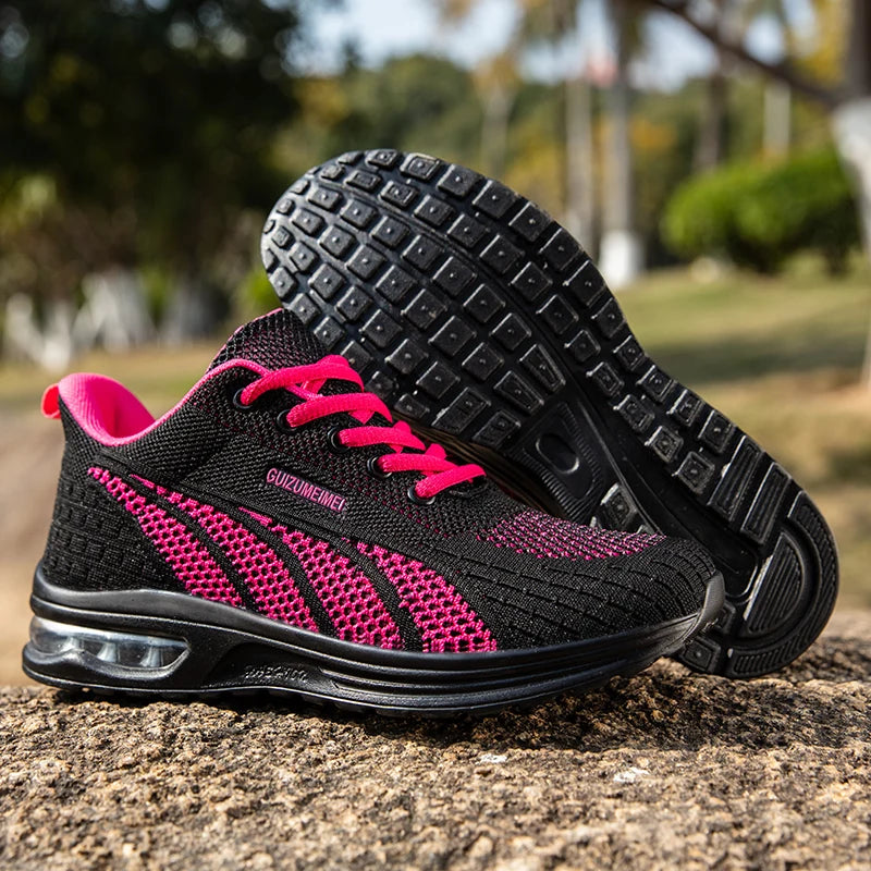 New Summer Rebound Womens Sports Shoes Lightweight Shock-absorbing Running Shoes Marathons Foot Protection Balance Walking Shoes