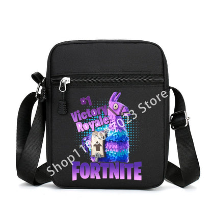 Mala de ombro Fortnite para homem adulto, estilo cartoon e anime, mala tiracolo quadrada em lona para homem e mulher, moda, viagem, desporto, presente de aniversário adorável
