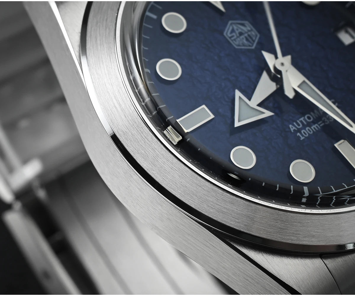 San Martin New 39mm Sport Watch Enamel Dial NH35 Automatic Mechanical Men Dress Watch Sapphire Waterproof 100m Luminous SN0053