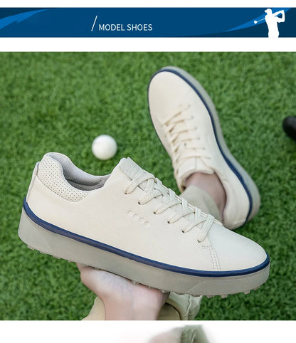 Golf Shoes Men Big Size To 47# Rotating buckle Professional Non Slip Spikeless Outdoor Beginner Training Golf Sneakers Unisex