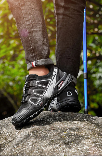 Hiking Shoes Men's Outdoor Rubber-Soled Non-Slip Tactical Training Shoes Lightweight Comfortable Hiking Travel Sports Shoes Men