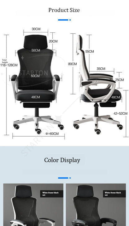 High Density Sponge Mesh Office New Design Home Office Furniture Comfortable Chair with Footrest