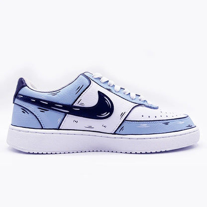 Custom Sneakers Custom Sneakers NIKE COURT VISION  Messy Line Design Couple Matching Shoes Unisex Low-Top Skate  retro shoes
