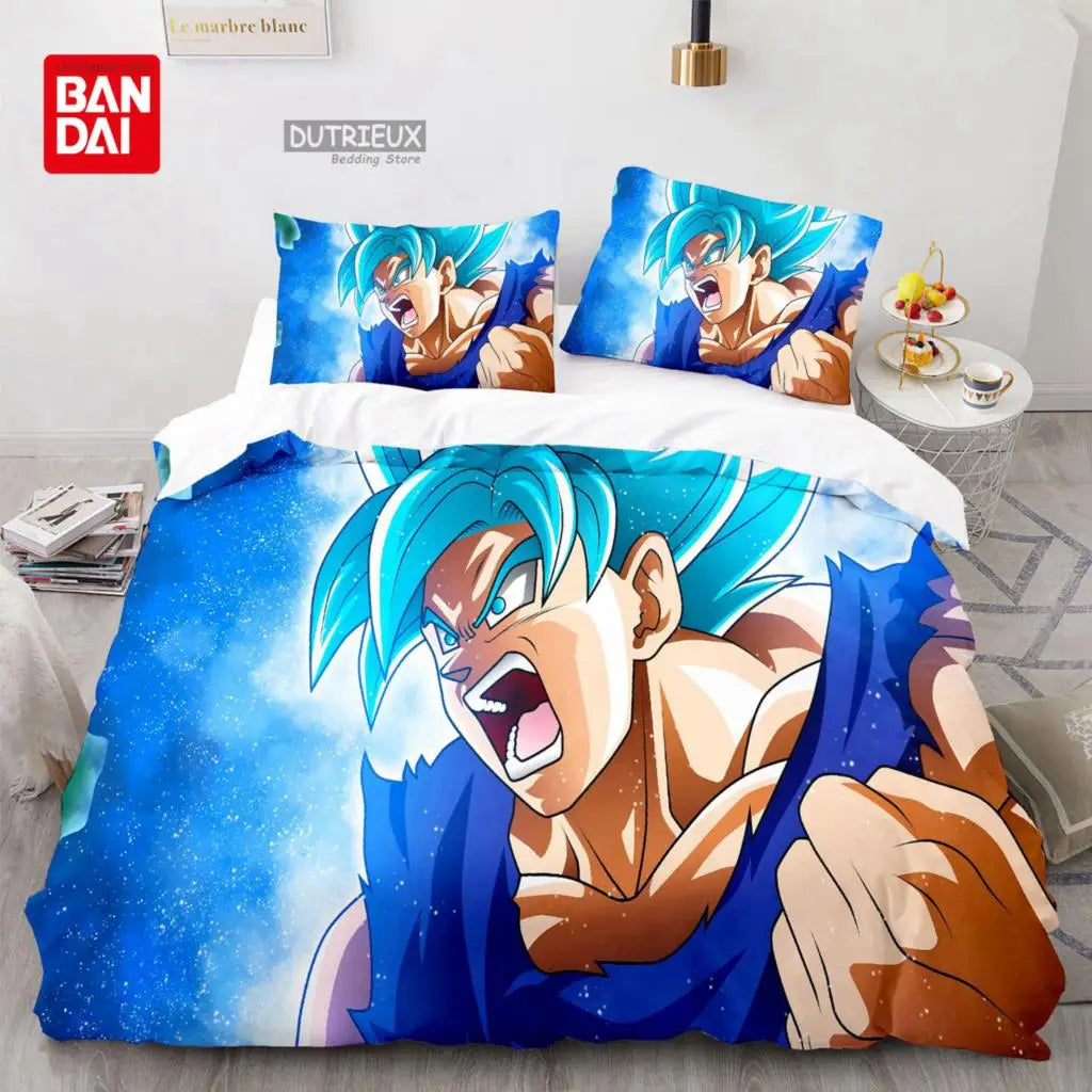 Dragon Ball-sengesæt Anime Goku dynebetræk, dyne og sengetøj Single Twin Full Queen Size 3D gave til børn, voksne og drenge