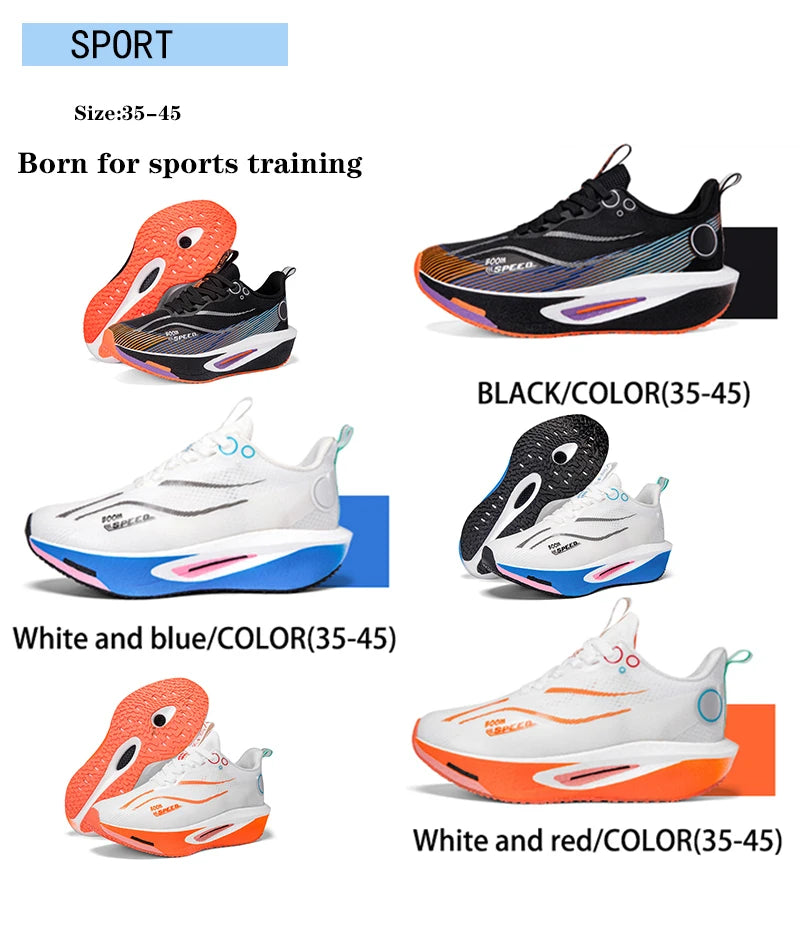 Men Carbon Board Running Shoes Marathon Long-Distance Running Sports Shoes Support Stable Casual Women Breathable Running Shoes