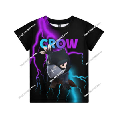 Newest 2026 Brawl Stars 3D Print Tops Cartoon Children Short Sleeve T-shirt Summer Popluar Men Funny Tees