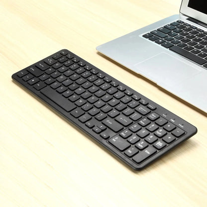 New Wireless 2.4G Keyboard with Numeric Keypad Silent Slim Gaming Keyboard with Mat for Windows Computer Desktop PC Notebook TV